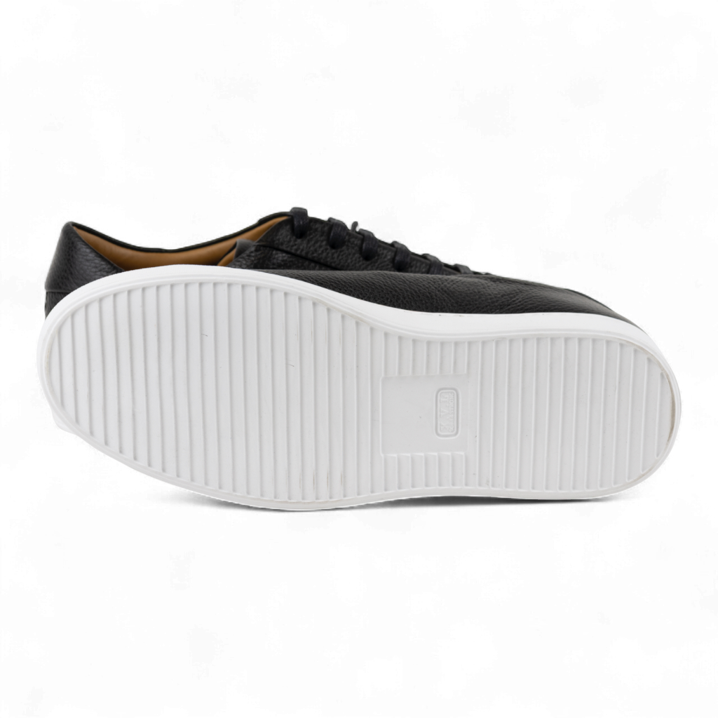 Men's All Leather Sneakers - Great for Fridays at the Office, Casual Days at Home in Black, White or Navy