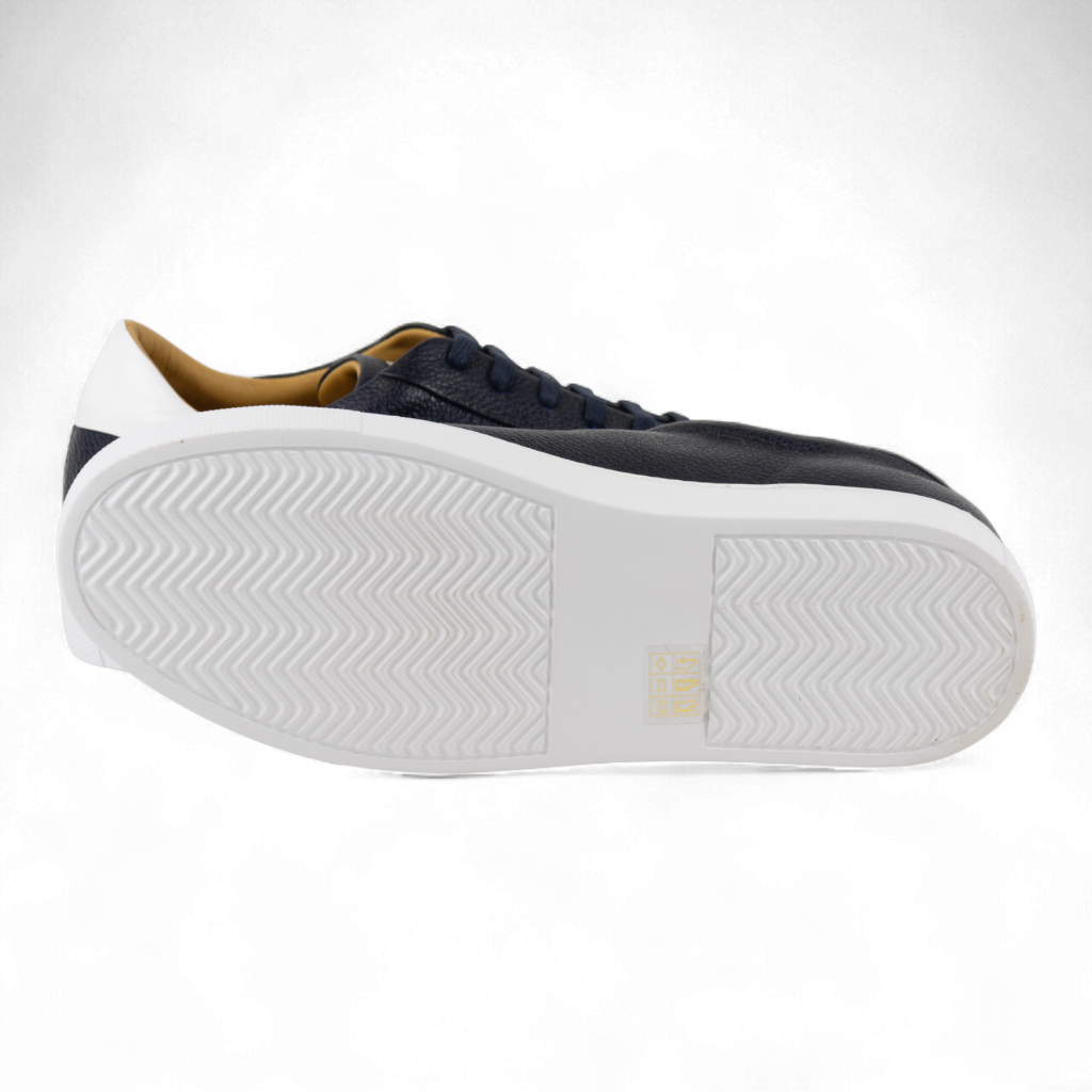 Men's All Leather Sneakers - Great for Fridays at the Office, Casual Days at Home in Black, White or Navy