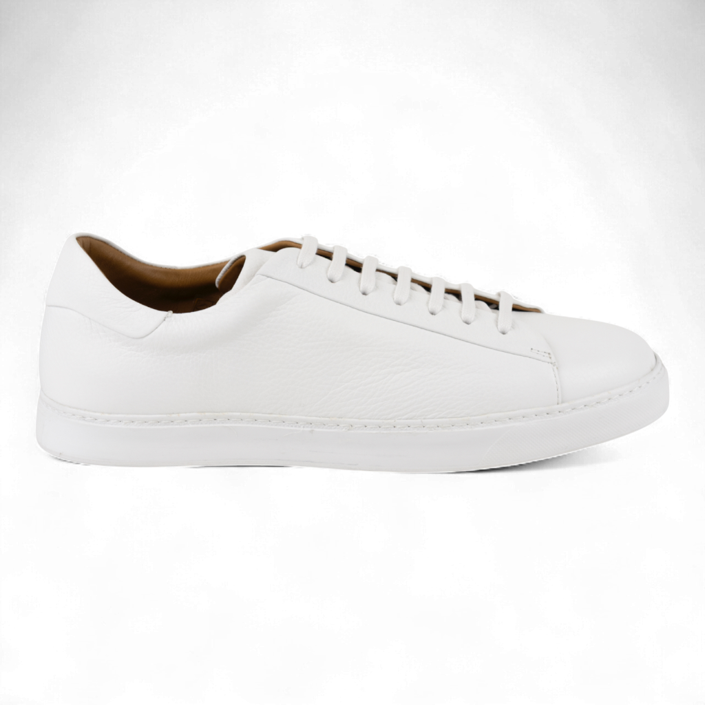 Men's All Leather Sneakers - Great for Fridays at the Office, Casual Days at Home in Black, White or Navy