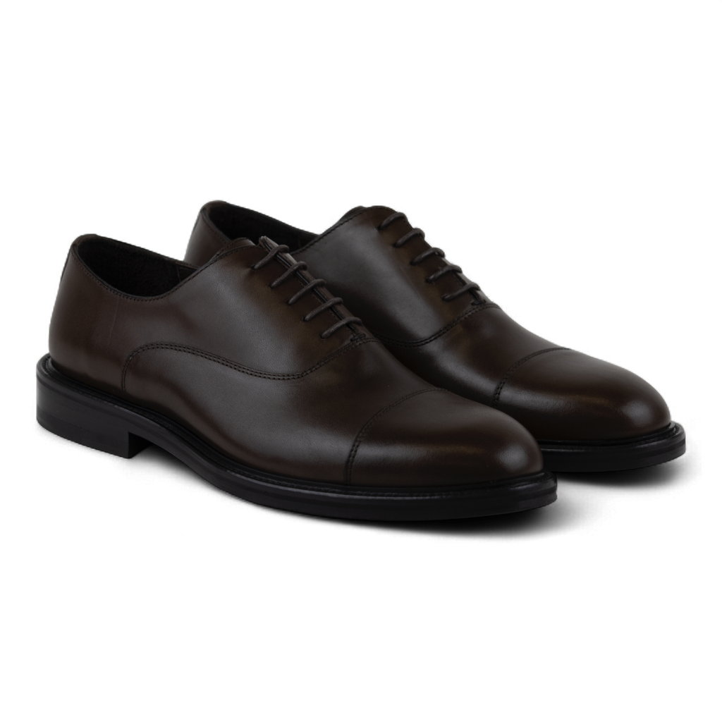 Men's Classic Leather Dress Shoes in Brown - Great Pick for the Office! - 0