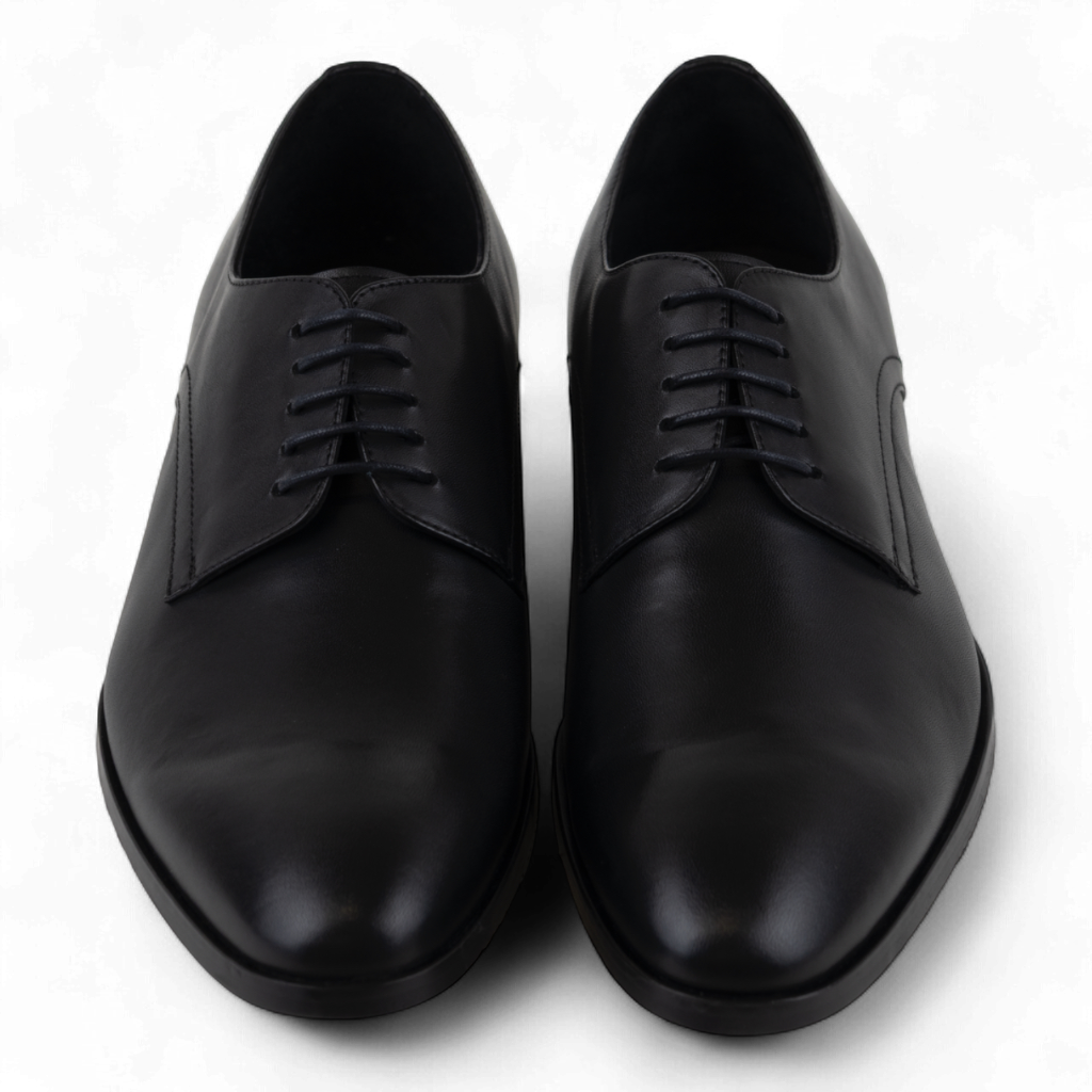 Men's Leather Whole-Cut Derby Style Dress Shoes