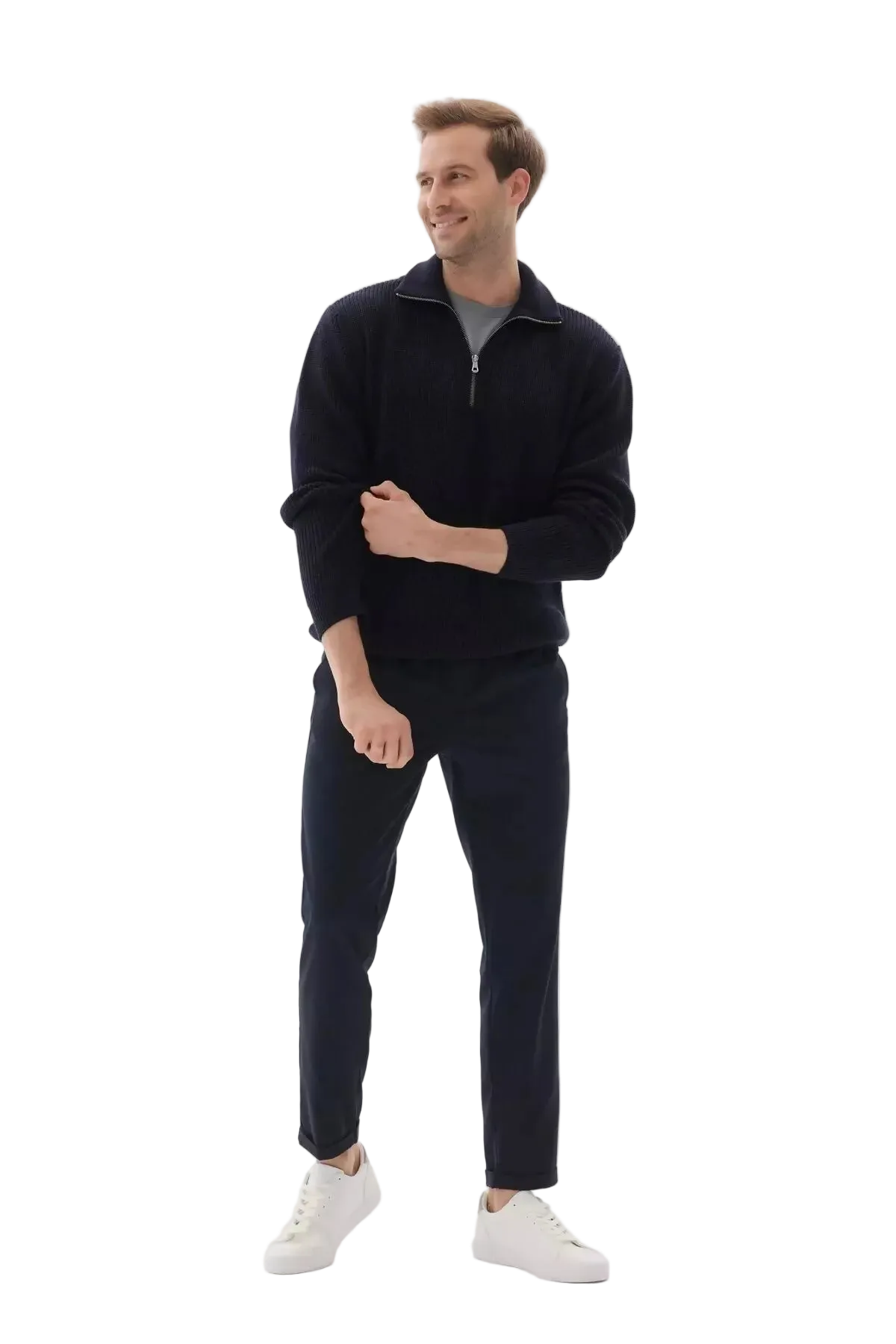 Men’s Quarter-Zip Knit Sweater