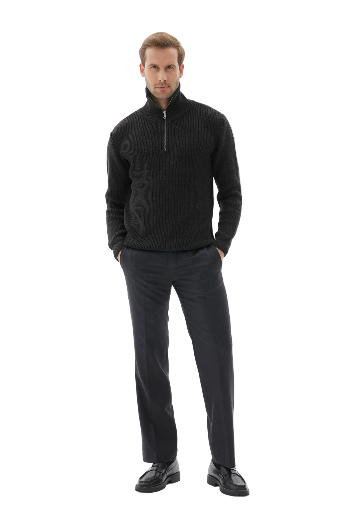 Men’s Quarter-Zip Knit Sweater