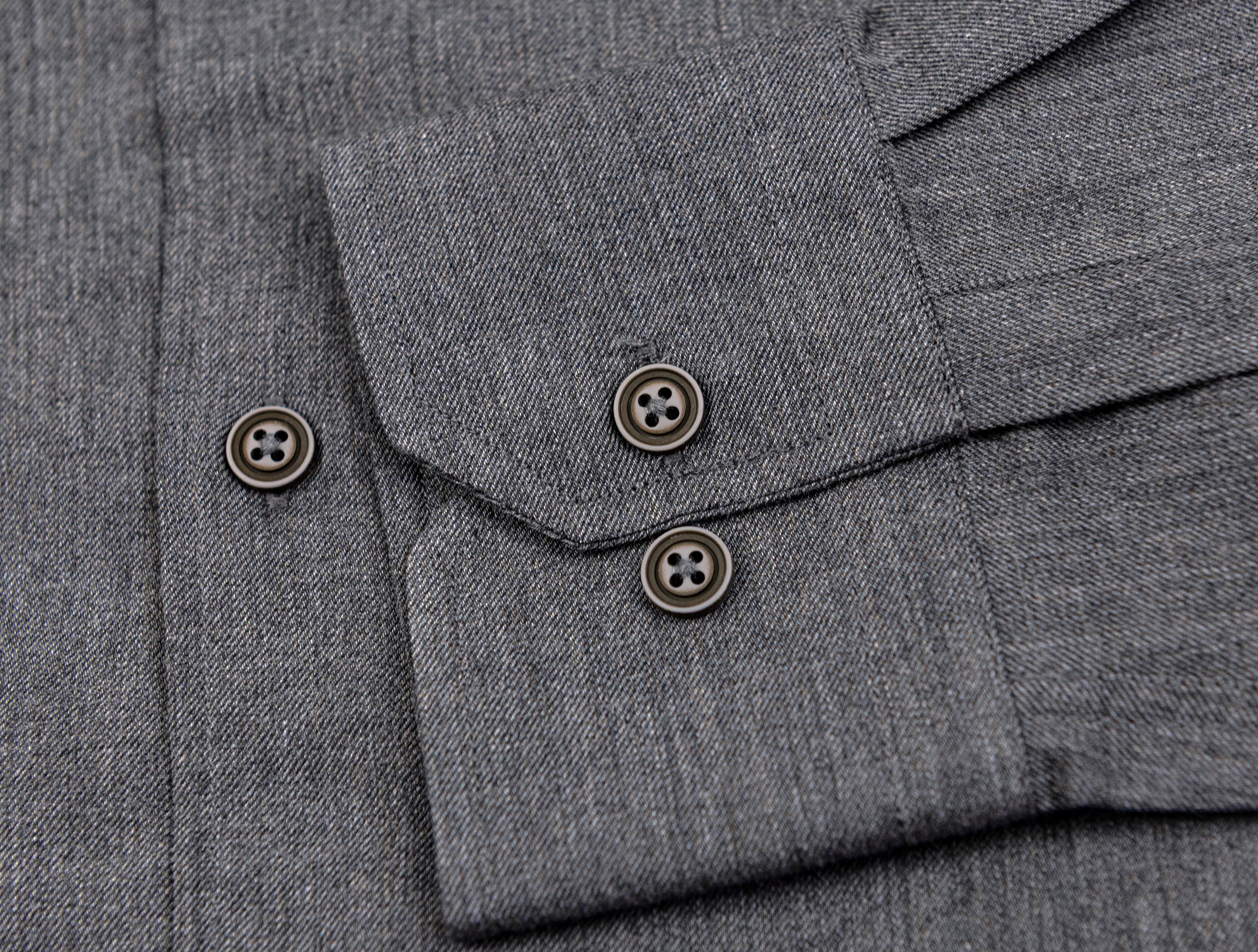 Wear Sierra Top Shelf Men's Turkish Cotton Long Sleeve Button Up Shirt in Classic Gray, Casual Friday Shirt for Men