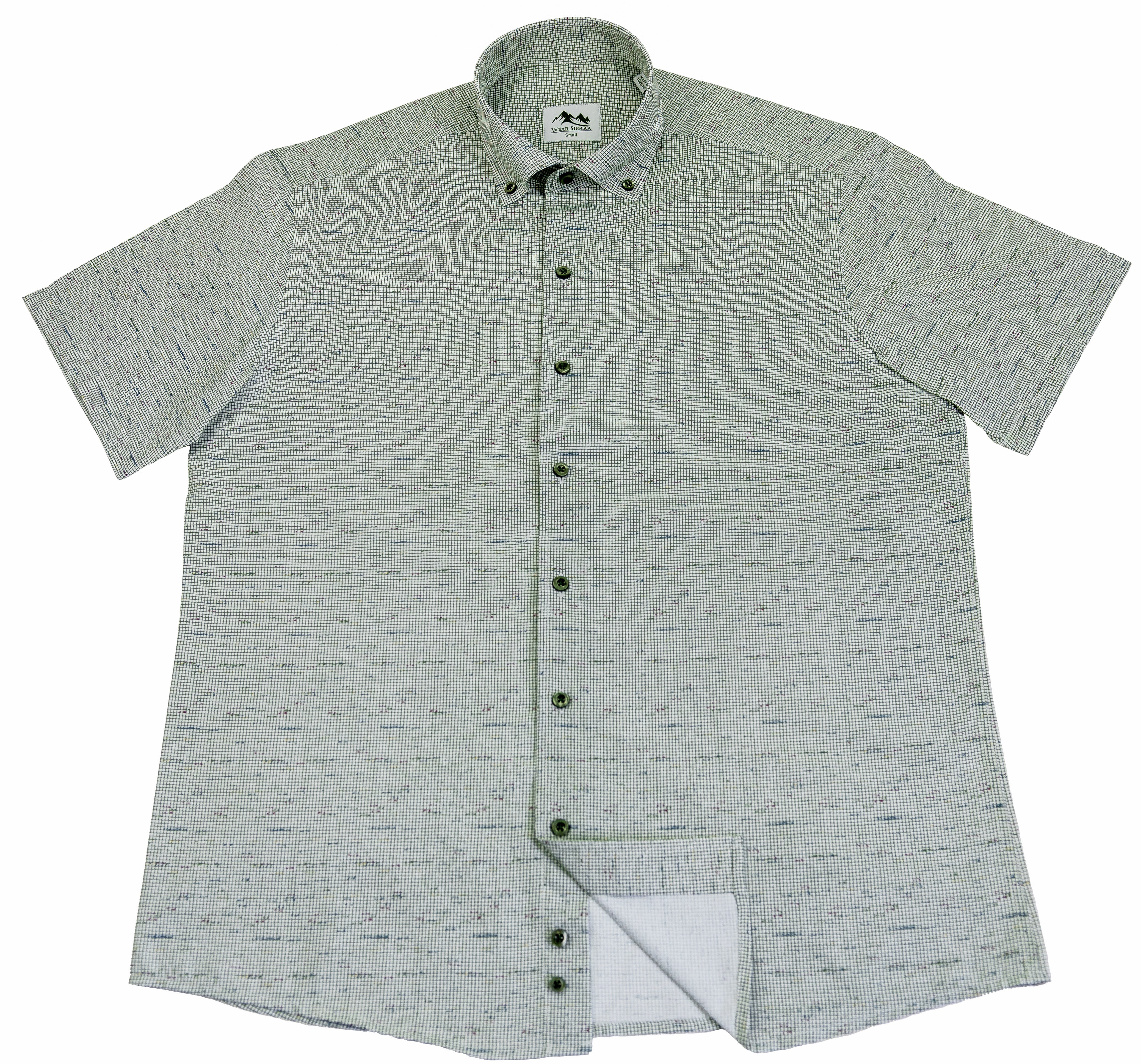 Wear Sierra Top Shelf Men's Linen Short Sleeve Button Down Shirt in Green - Great for Casual Fridays at the Office and Date Nights (Copy) - 0