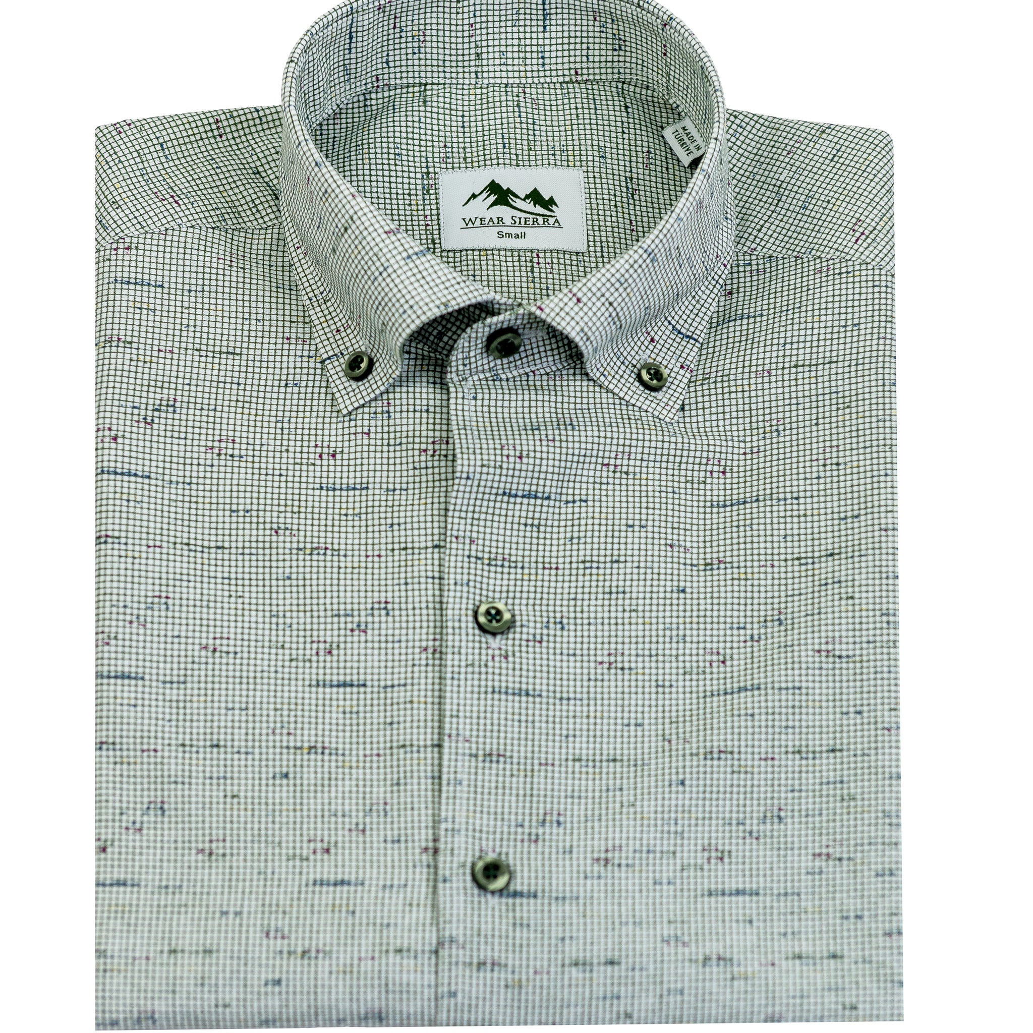 Wear Sierra Top Shelf Men's Linen Short Sleeve Button Down Shirt in Green - Great for Casual Fridays at the Office and Date Nights