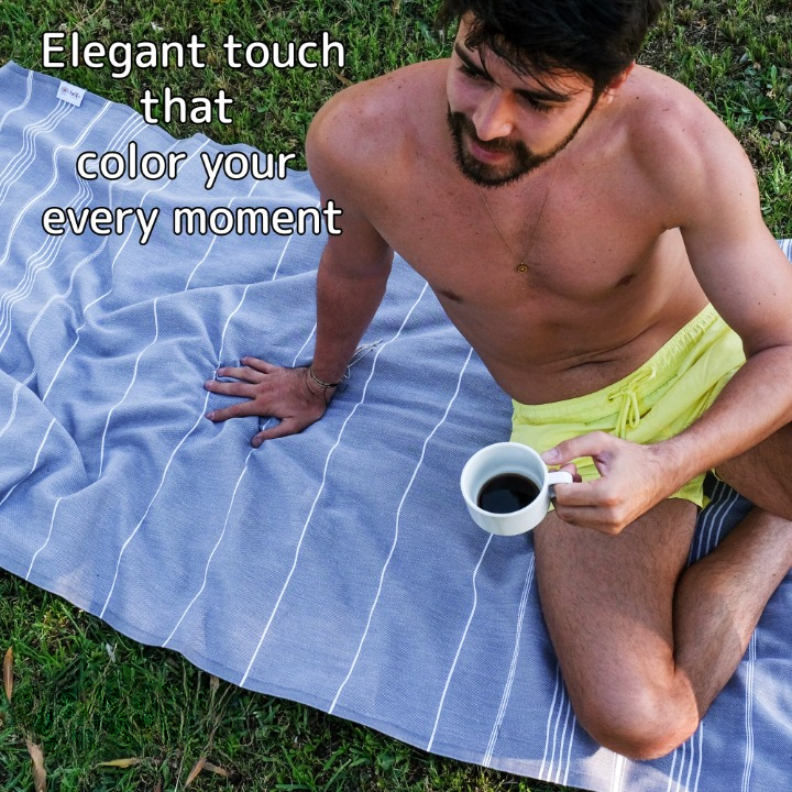 Turkish Cotton Beach Towel, Prewashed, Soft, Absorbent, Quick Dry, Oversized Bath Towels for Bathroom, Pool, Travel, Picnics, Size 39x71