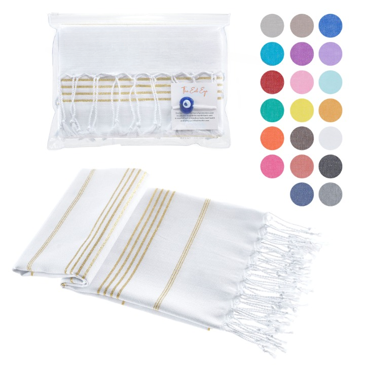 Turkish Cotton Beach Towel, Prewashed, Soft, Absorbent, Quick Dry, Oversized Bath Towels for Bathroom, Pool, Travel, Picnics, Size 39x71