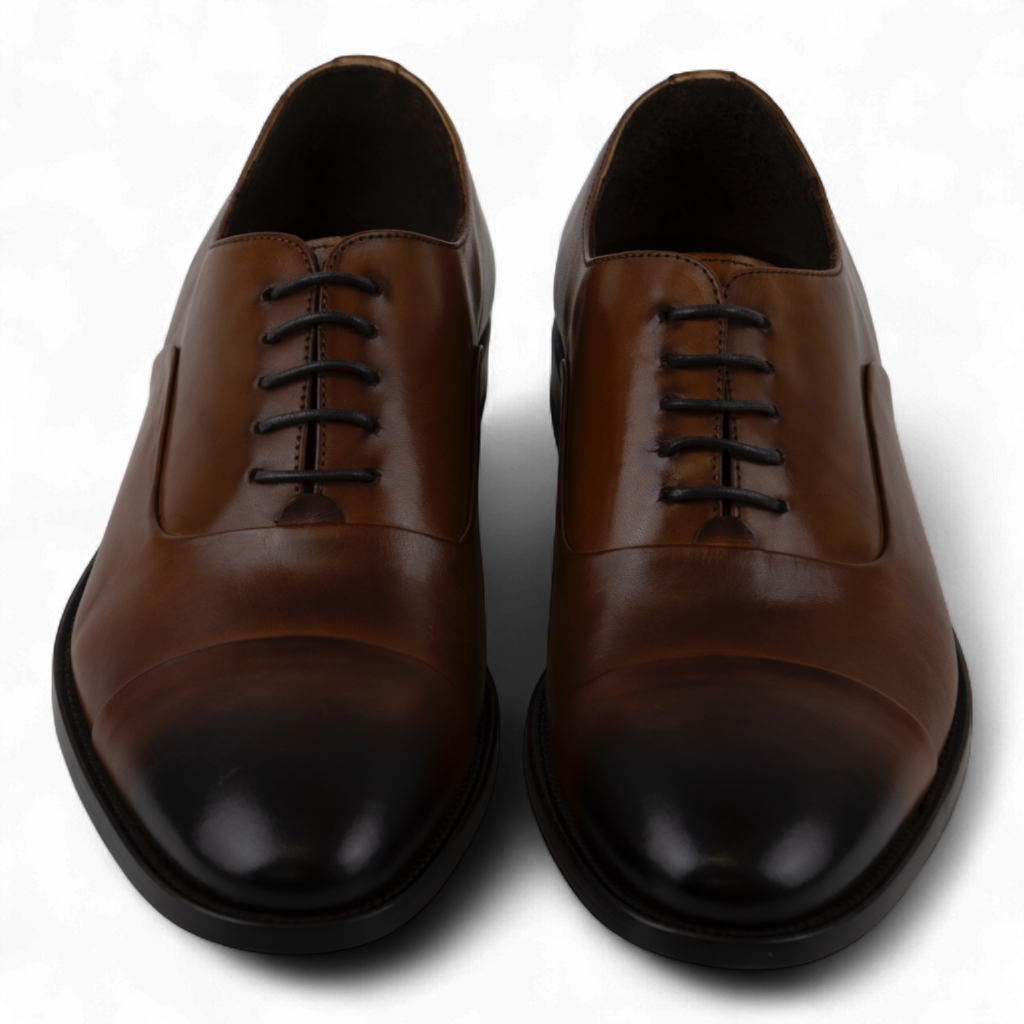 Men's Leather Cap-Toe Oxford Dress Shoes