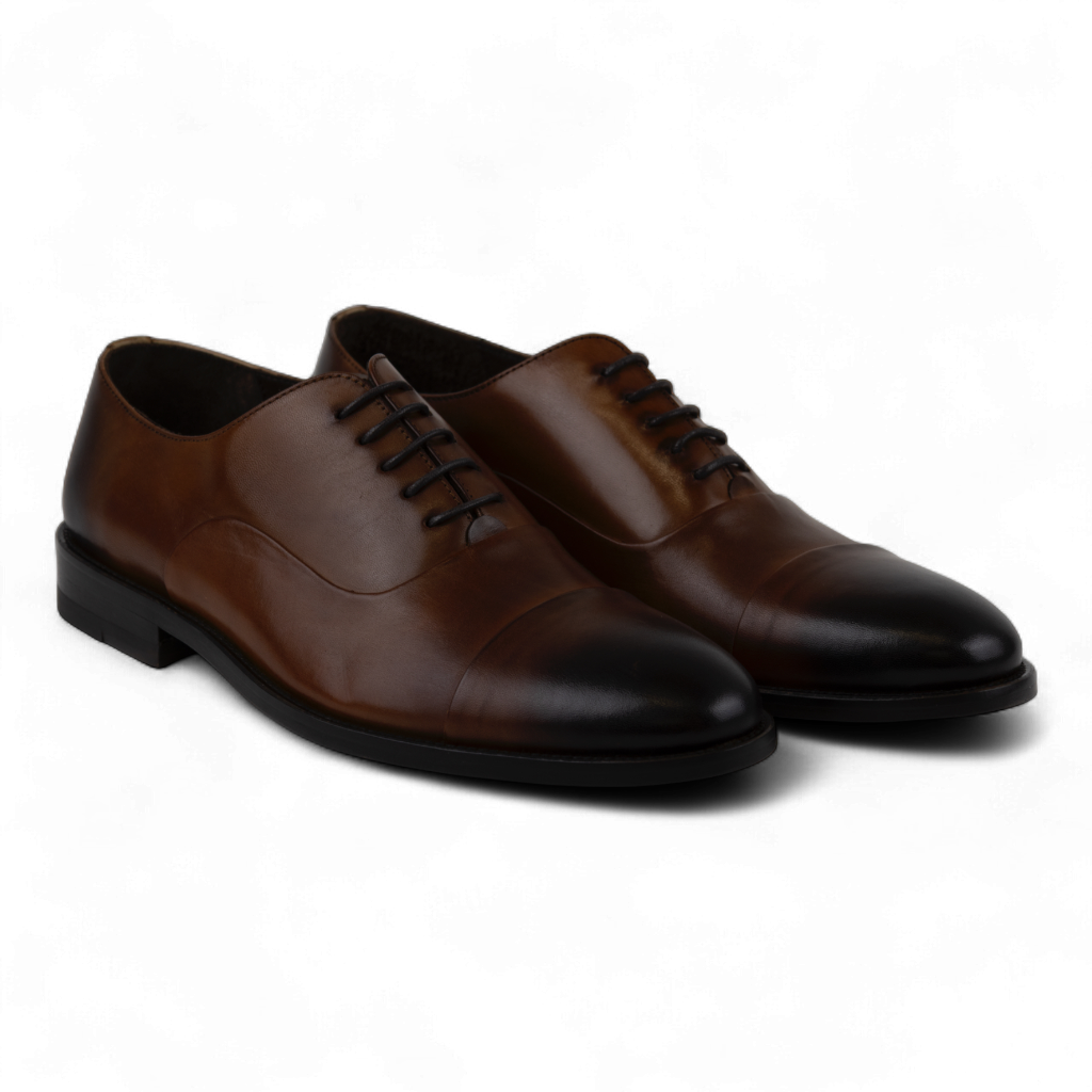 Men's Leather Cap-Toe Oxford Dress Shoes