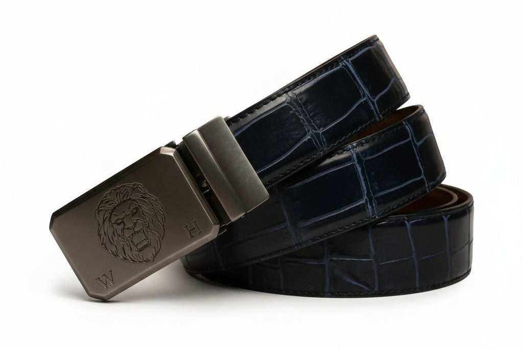 100% Genuine Alligator Exotic Skin Cut-To-Length 50" Leather Strap For Men