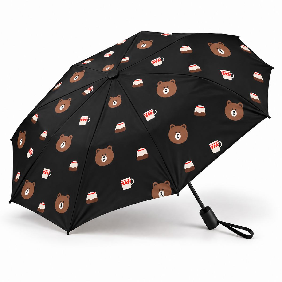 Compact Folding Travel Umbrella, 37.8-Inch Canopy, Portable Rain Umbrella for Women, Men and Kids
