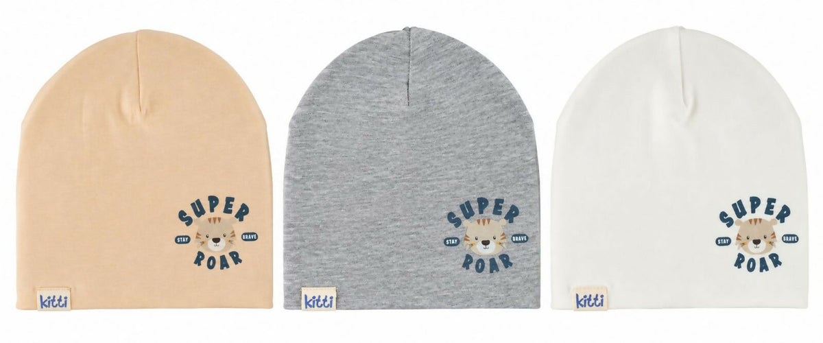 Infant Cotton Beanie For Spring and Winter- For Baby Boys( 0-18 months)