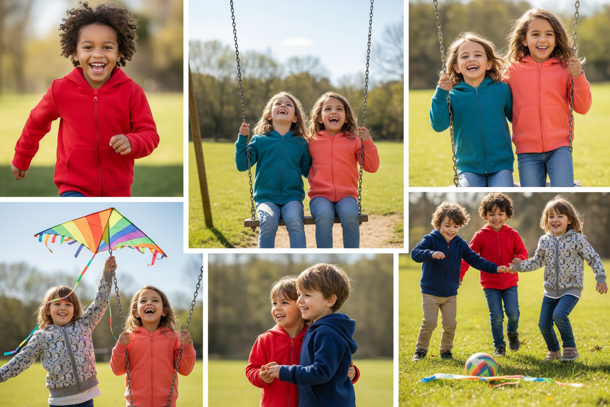 Newborn & Toddler Hoodie Polar Fleece Jackets with Ears for Little Boys & Girls