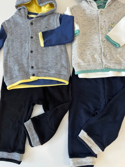 Newborn, Infant & Toddler Animal Theme (Turtle) 3-Piece Hoodie Jacket Set for Little Boys & Girls - Wear Sierra