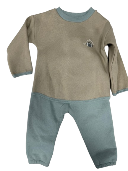Infant & Toddler Sweatshirt and Sweatpants Football Themed Set for Little Boys & Girls 2 Piece Outfit - Wear Sierra