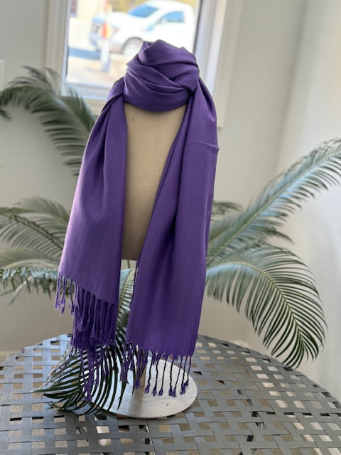 Unisex Elegant Scarf or Wrap, Lightweight Scarf or Shoulder Wrap, in Jewel Tones - Wear Sierra