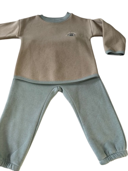 Infant & Toddler Sweatshirt and Sweatpants Football Themed Set for Little Boys & Girls 2 Piece Outfit - Wear Sierra