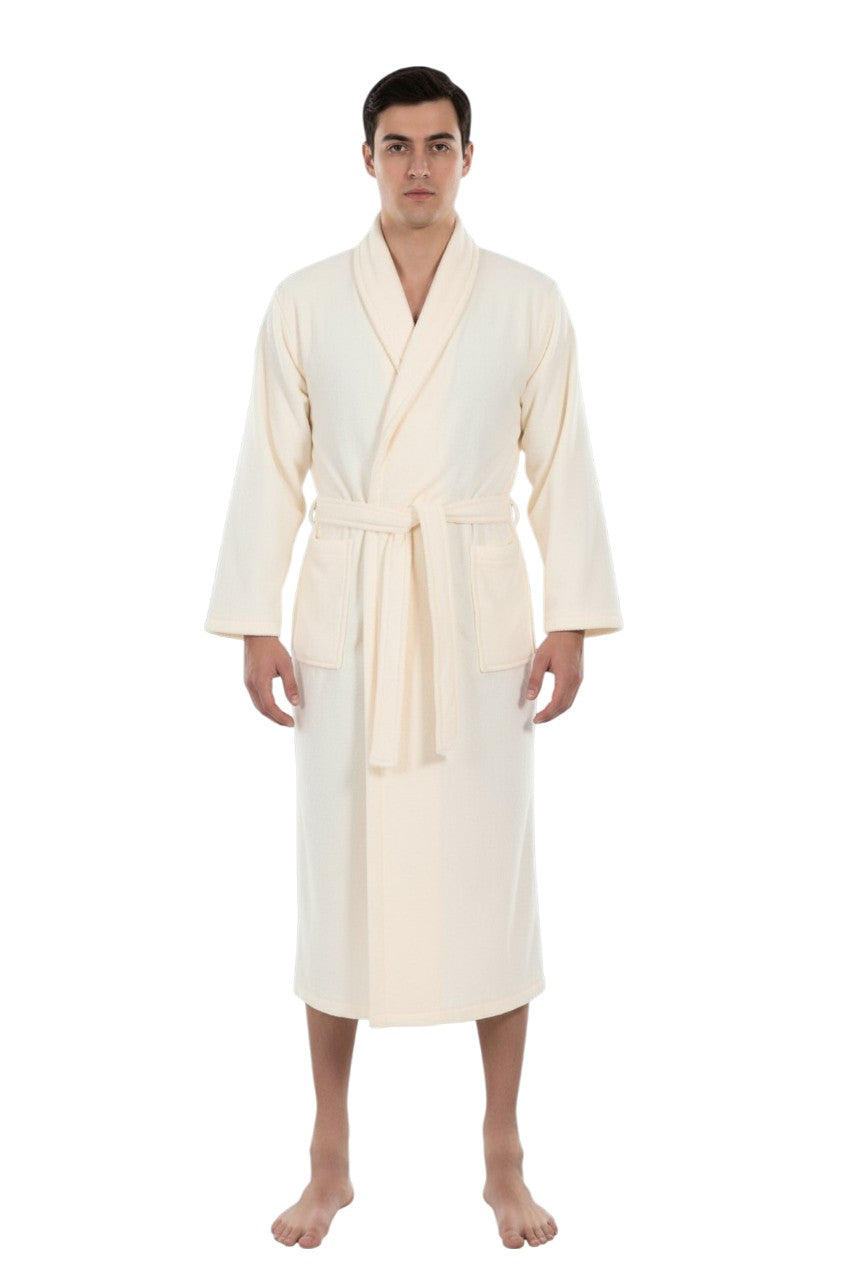 Size X-Small & Small Luxury Turkish Bath Robes for Him & Her, 100% Turkish Cotton, Hotel Style Ultra Soft Robes For Home and Bath - Soft Shawl Collar Bathrobe with Adjustable Belt