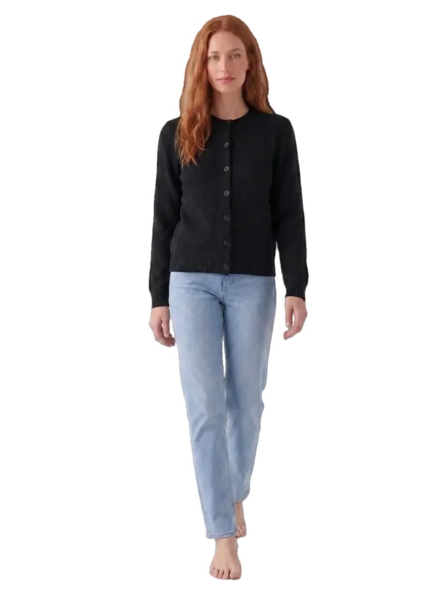 Women’s Classic Crew Neck Button-Front Knit Cardigan