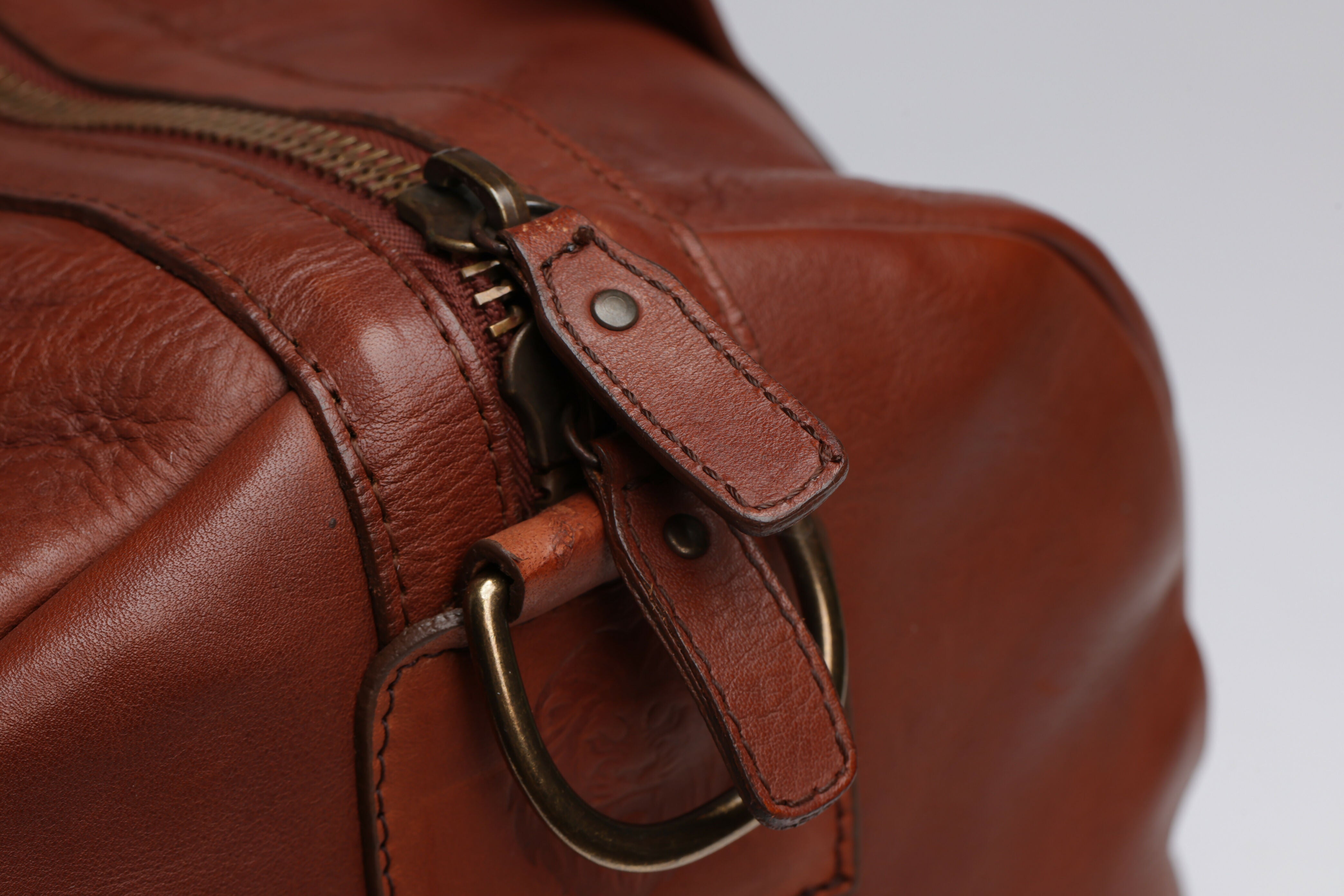 Brown Leather Golf Travel Bag