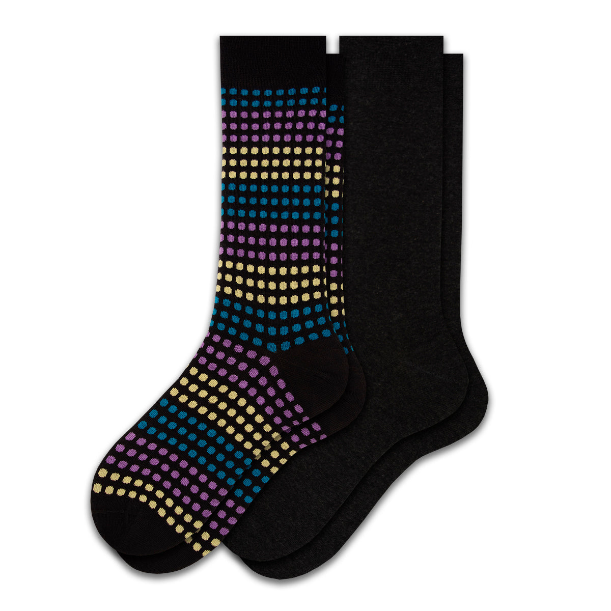 Men's Dressy Crew Socks in Combed Cotton (2-Pair Packs)