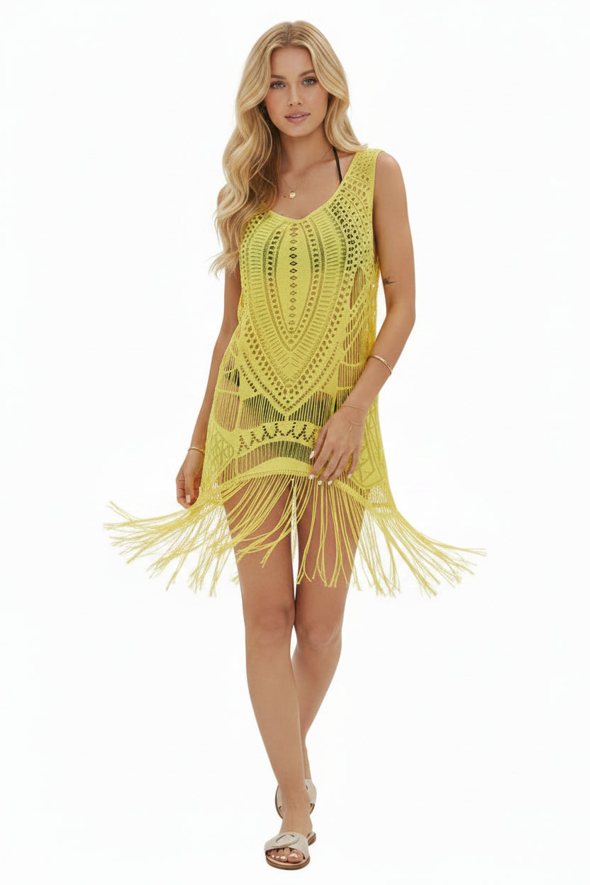 Vibrant Beach Colorful Cover-Ups for Women - Stylish Designs for Vacations and Cruises - One Size Fits All - Easy Care - Multiple Color Options - Wear Sierra