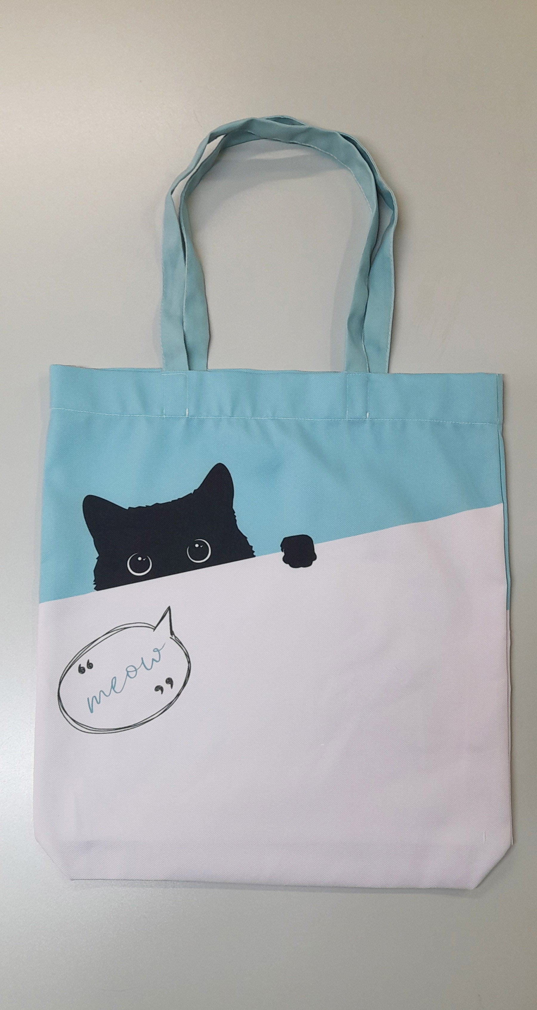 Black Cat Patterned Beach Bag