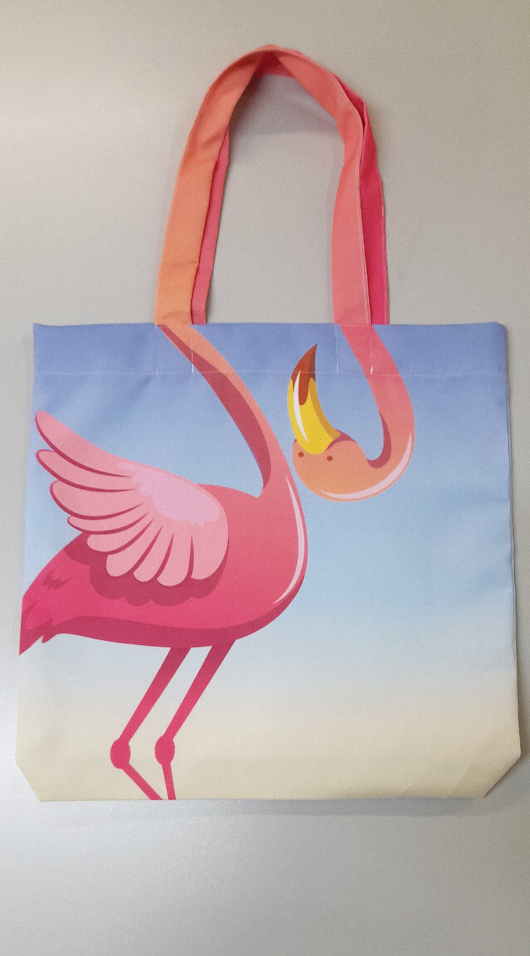 Flamingo Patterned Beach Bag