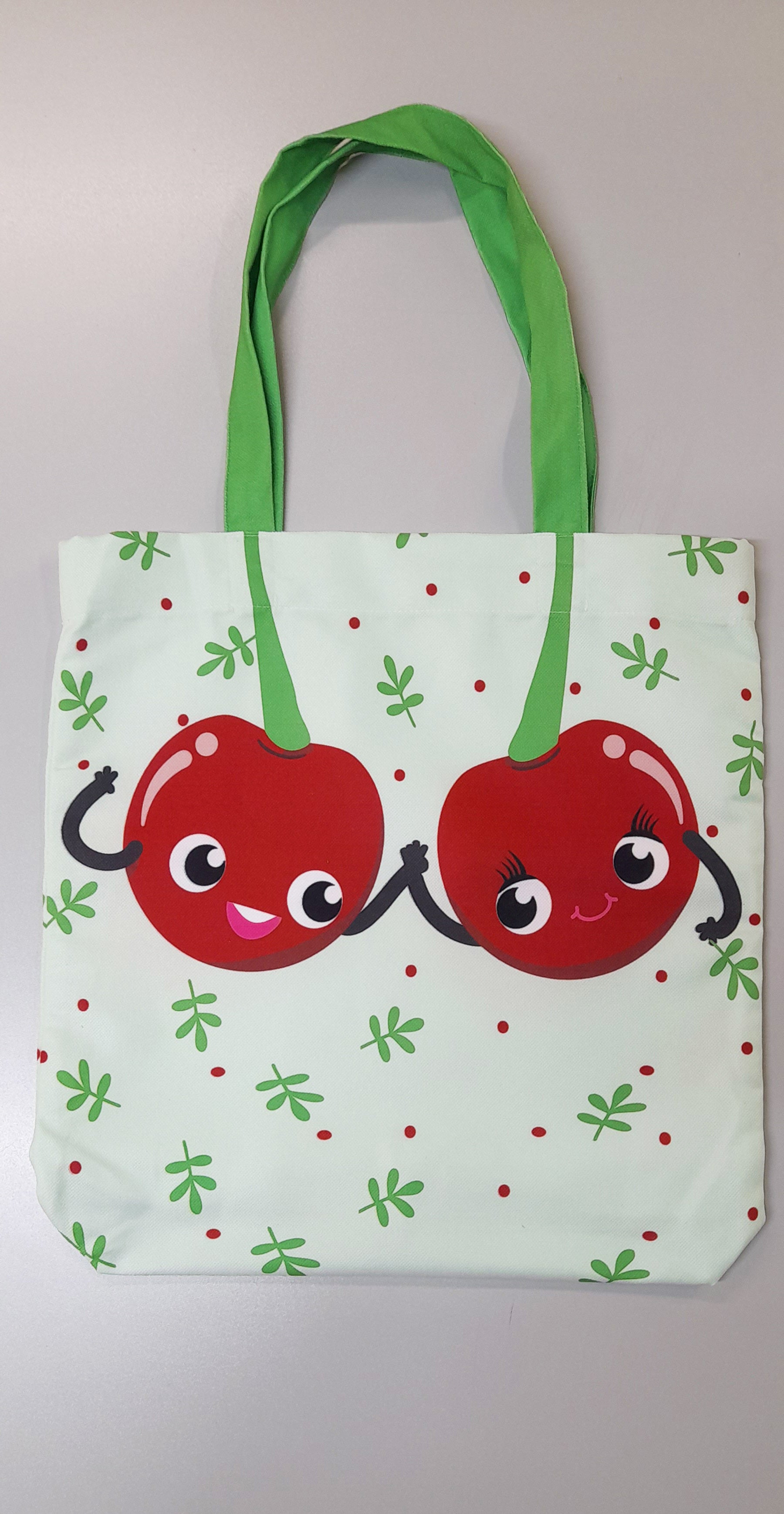 Cherry Patterned Beach Bag