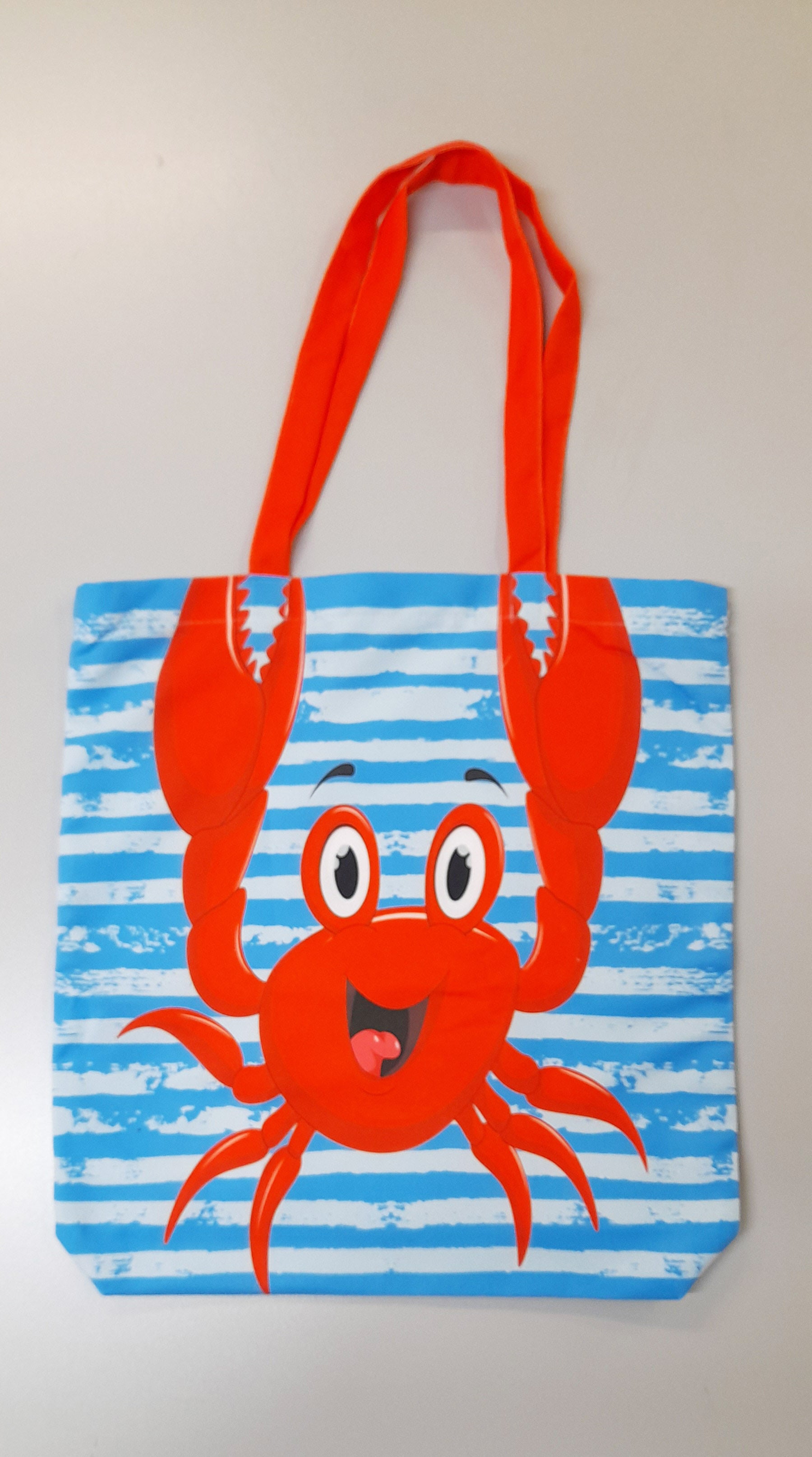 Crab Patterned Tote Bag - Great for the Beach or Cruise