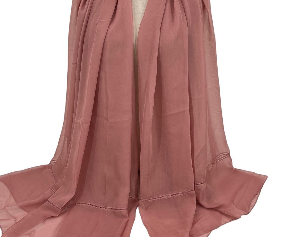 Women's Lightweight Silky Sheer Chiffon-Like Summer Scarves in Pretty Spring Colors