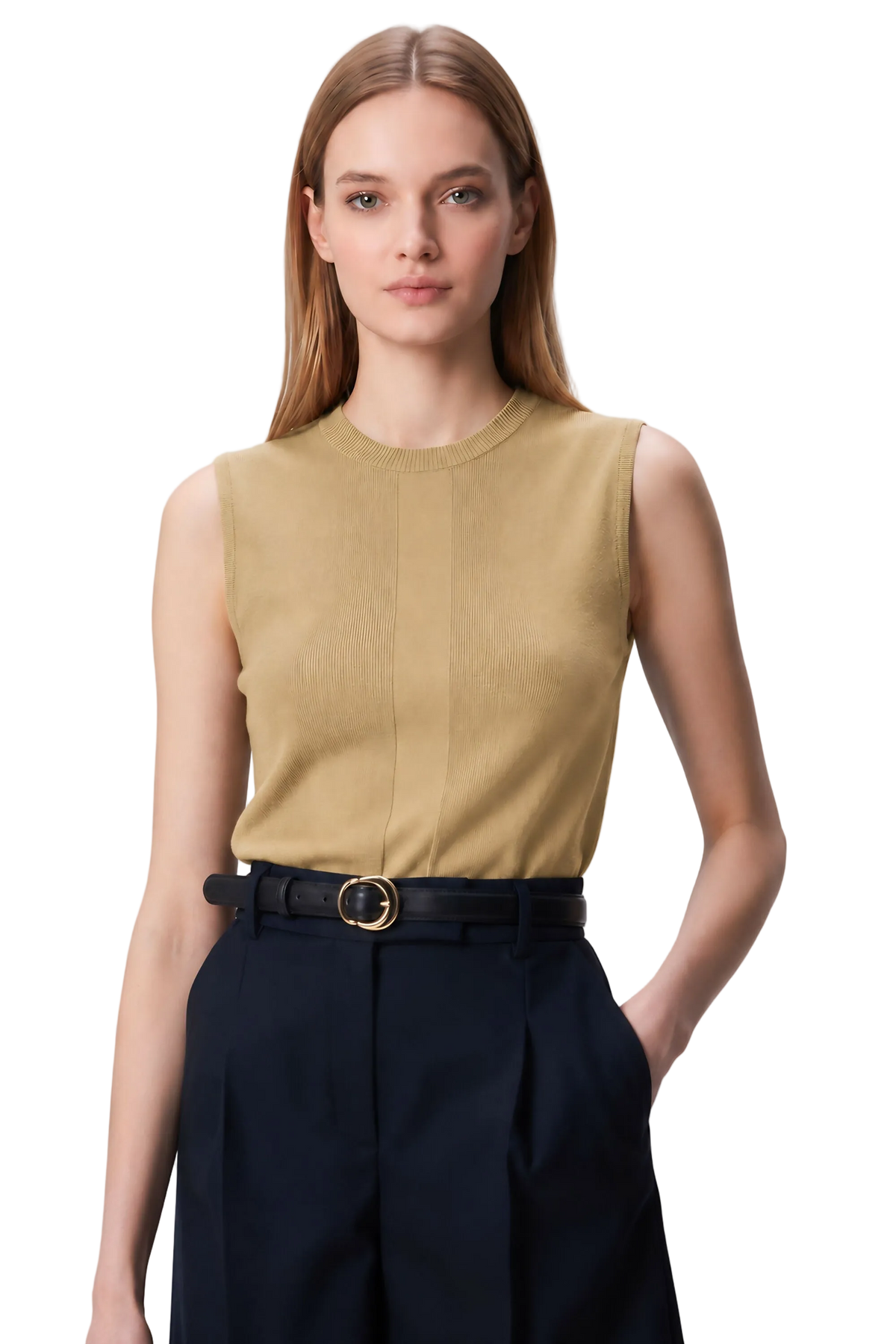 Women’s Ribbed Knit Sleeveless Top