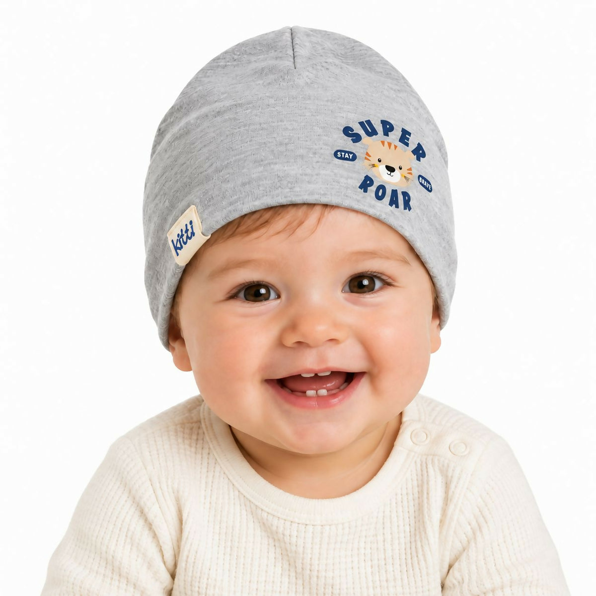 Infant Cotton Beanie For Spring and Winter- For Baby Boys( 0-18 months)