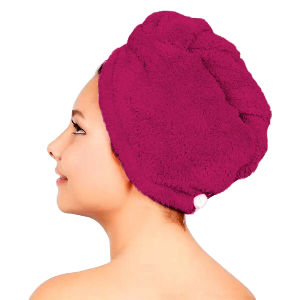 Women's Twist Hair Towel Wrap With Button, 4 Pack Set, 2 Pack Set, Super Absorbent, Quick Dry