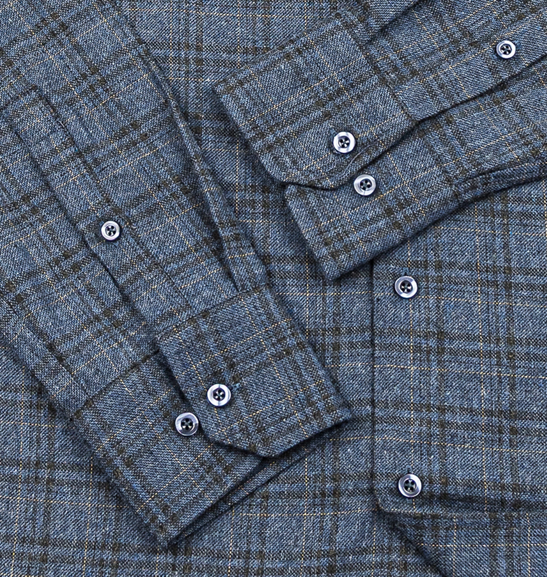 Wear Sierra Top Shelf Men's Turkish Cotton Long Sleeve Button Down Shirt in Combed Cotton Navy Plaid
