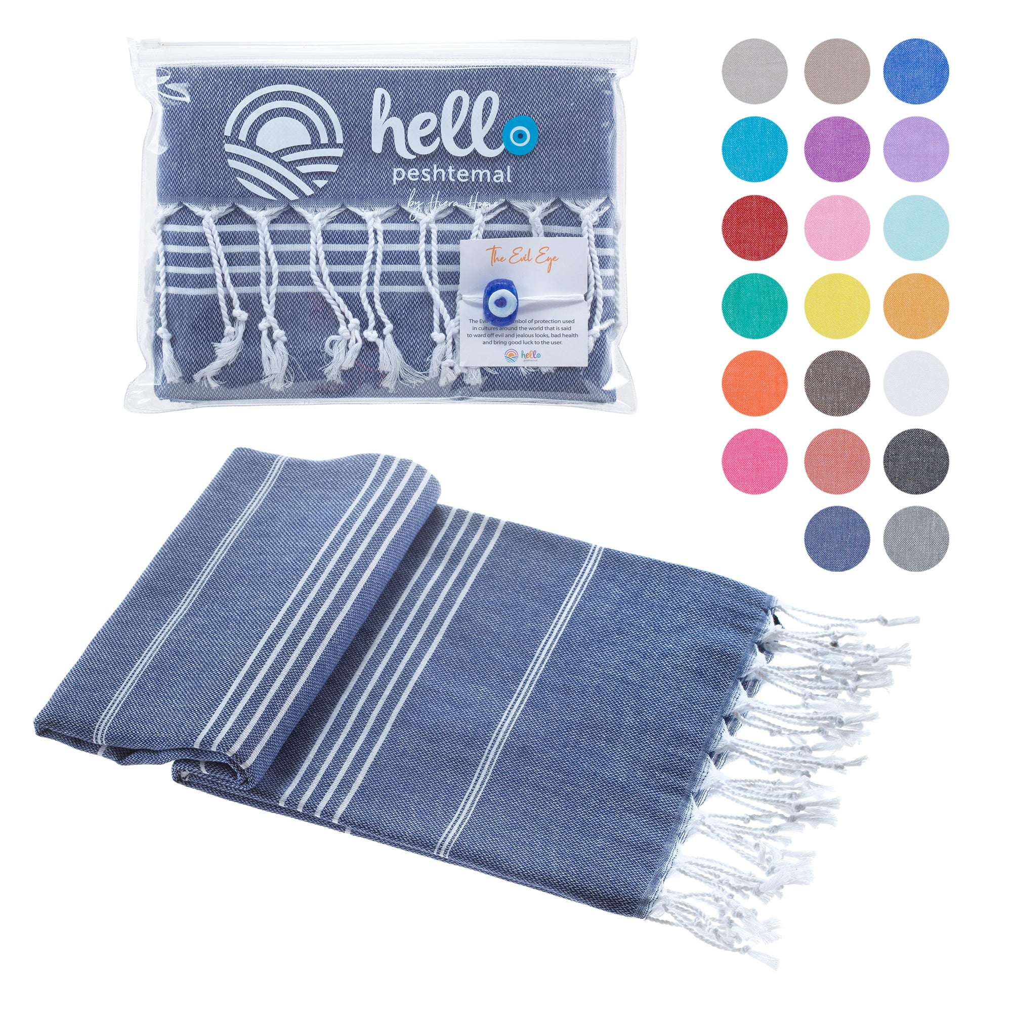 Turkish Cotton Beach Towel, Prewashed, Soft, Absorbent, Quick Dry, Oversized Bath Towels for Bathroom, Pool, Travel, Picnics, Size 39x71