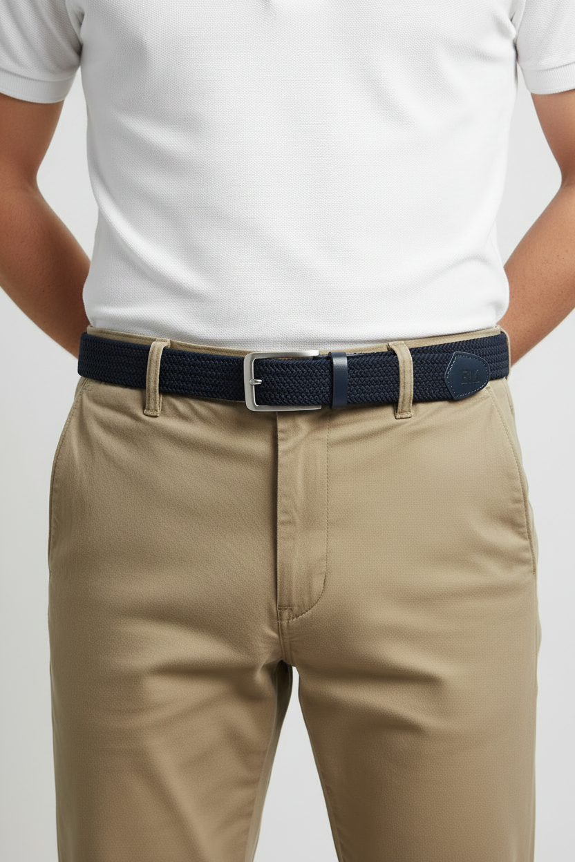 Braided Micro Stripe Stretch Golf Belts for Men & Women