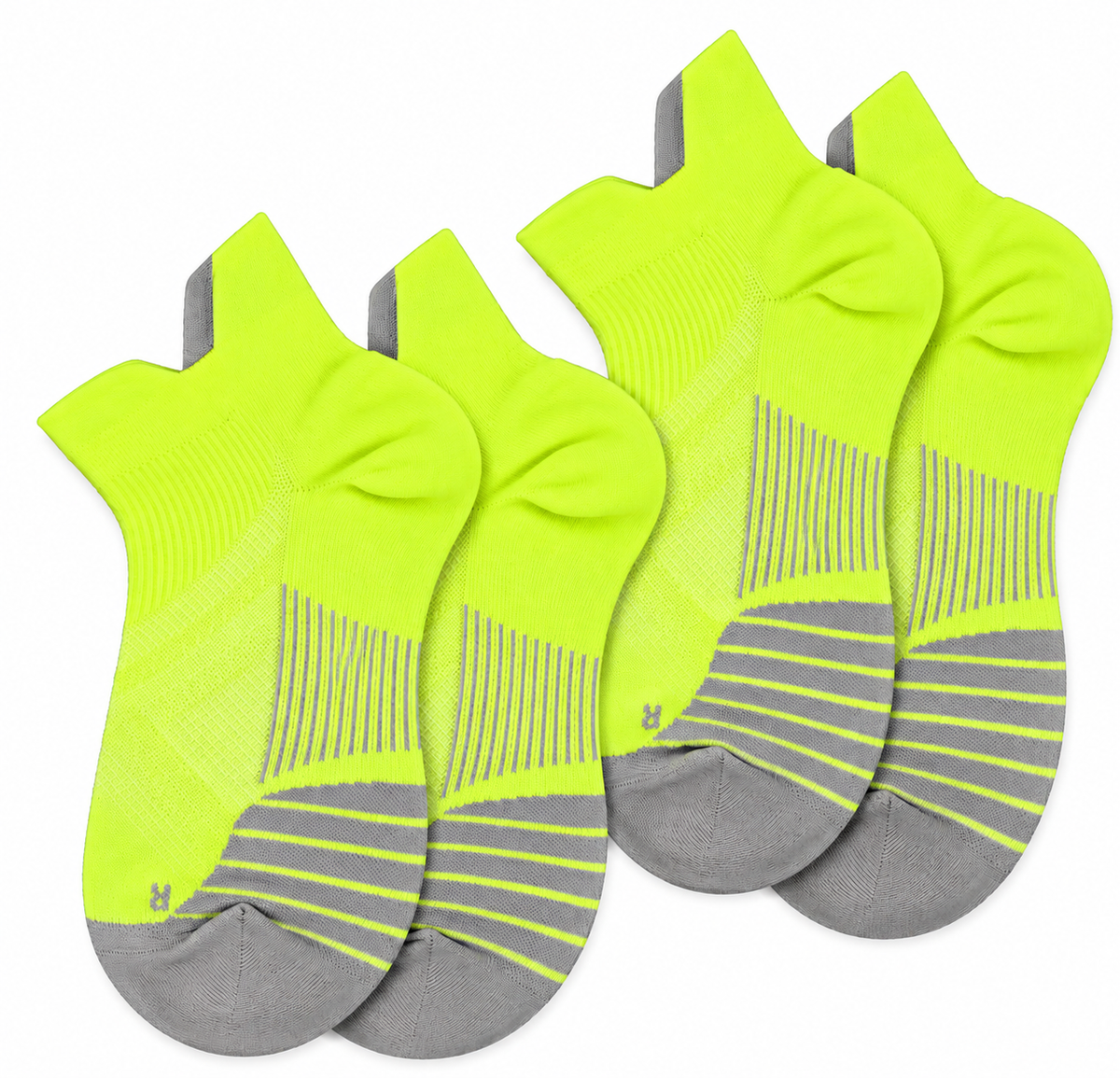 Unisex No-Show Ankle Compression Sports Socks 15–20 mmHg with Enhanced Arch Support & Heel Tab