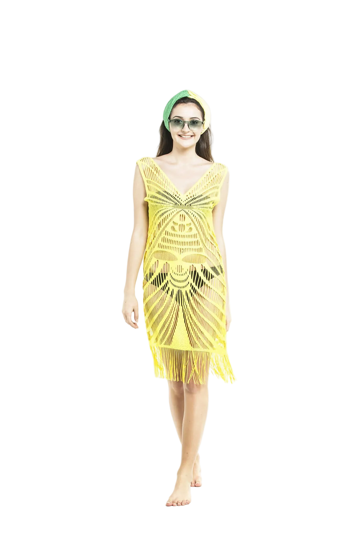 Stylish Women's Beach Cover Up with Fringe Hem - Great for Lake, Beach or Pool