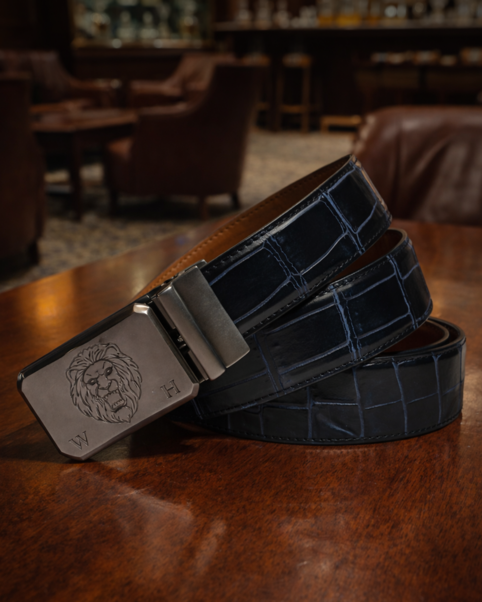 100% Genuine Alligator Exotic Skin Cut-To-Length 50" Leather Strap For Men