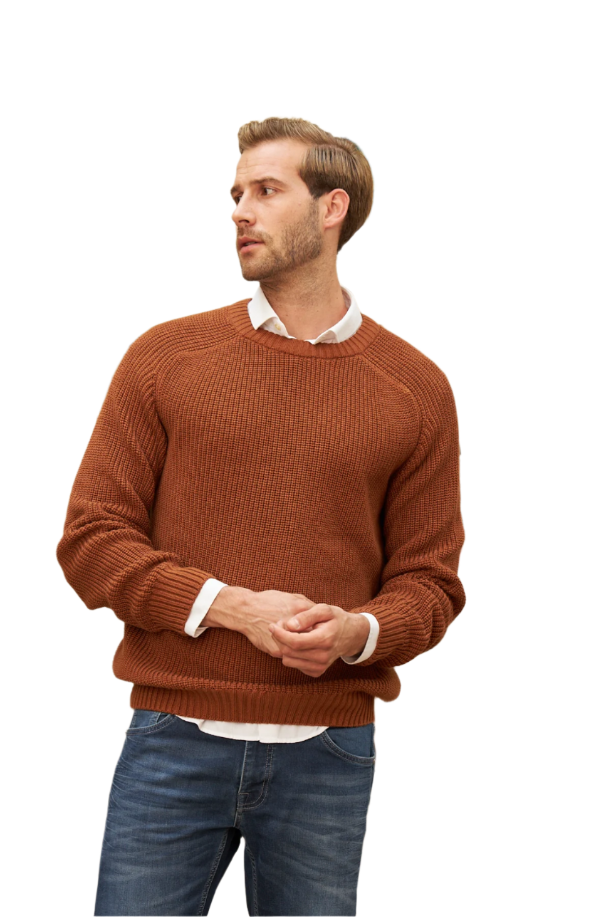 Men's Long Sleeve Crewneck Mid-Weight Pullover Sweater