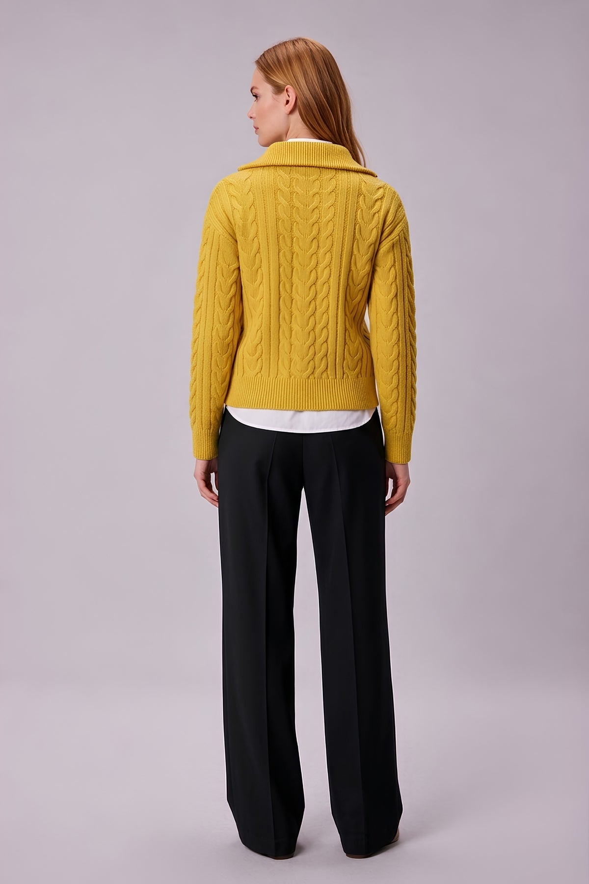 Women’s Cable Knit Half-Zip 80% Wool-Rich Sweater in Beautiful Jewel Tones Perfect for Fall & Winter