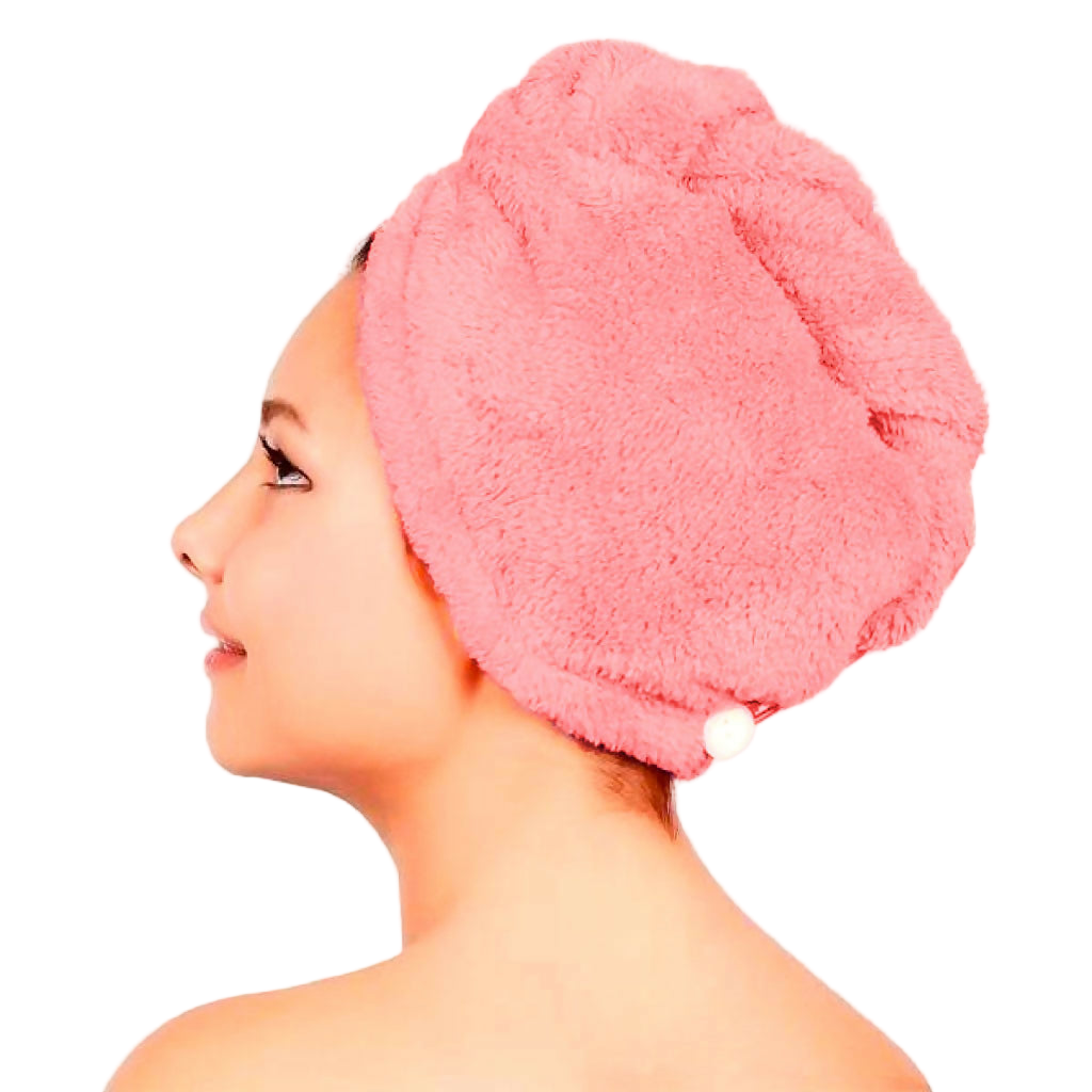 Women's Twist Hair Towel Wrap With Button, 4 Pack Set, 2 Pack Set, Super Absorbent, Quick Dry