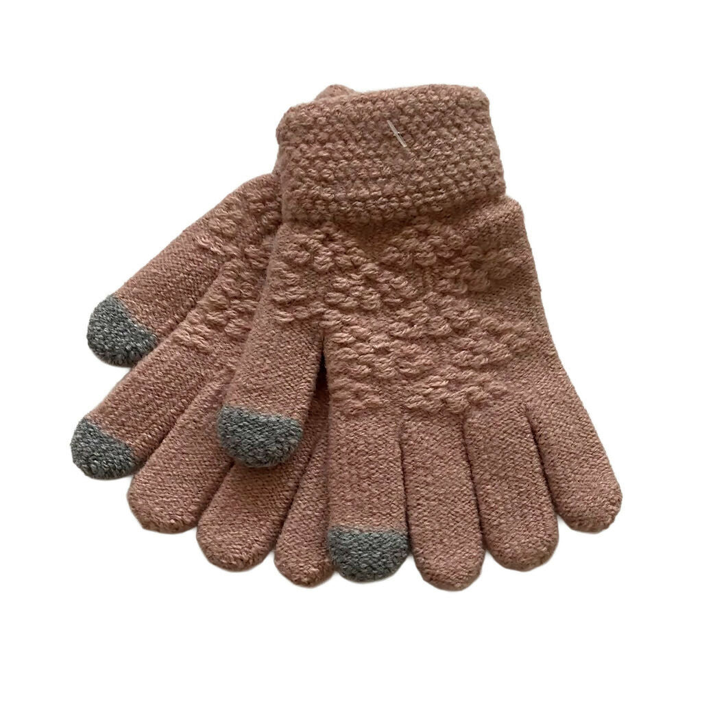 Kids Knitted Winter Gloves-toddlers Cozy Mittens For Girls,Ages 4-8