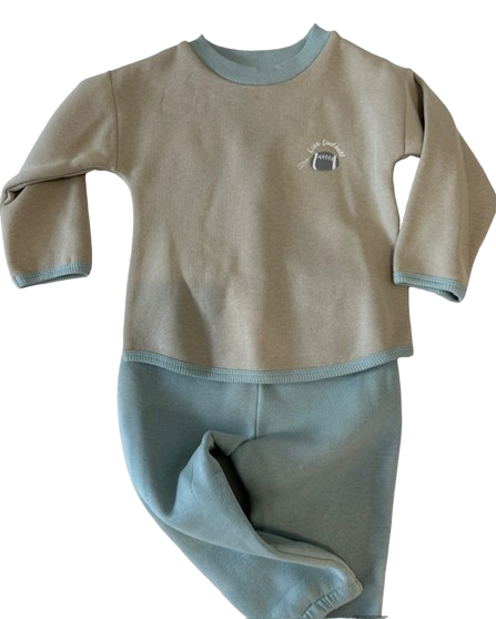 Infant & Toddler Sweatshirt and Sweatpants Football Themed Set for Little Boys & Girls 2 Piece Outfit - Wear Sierra