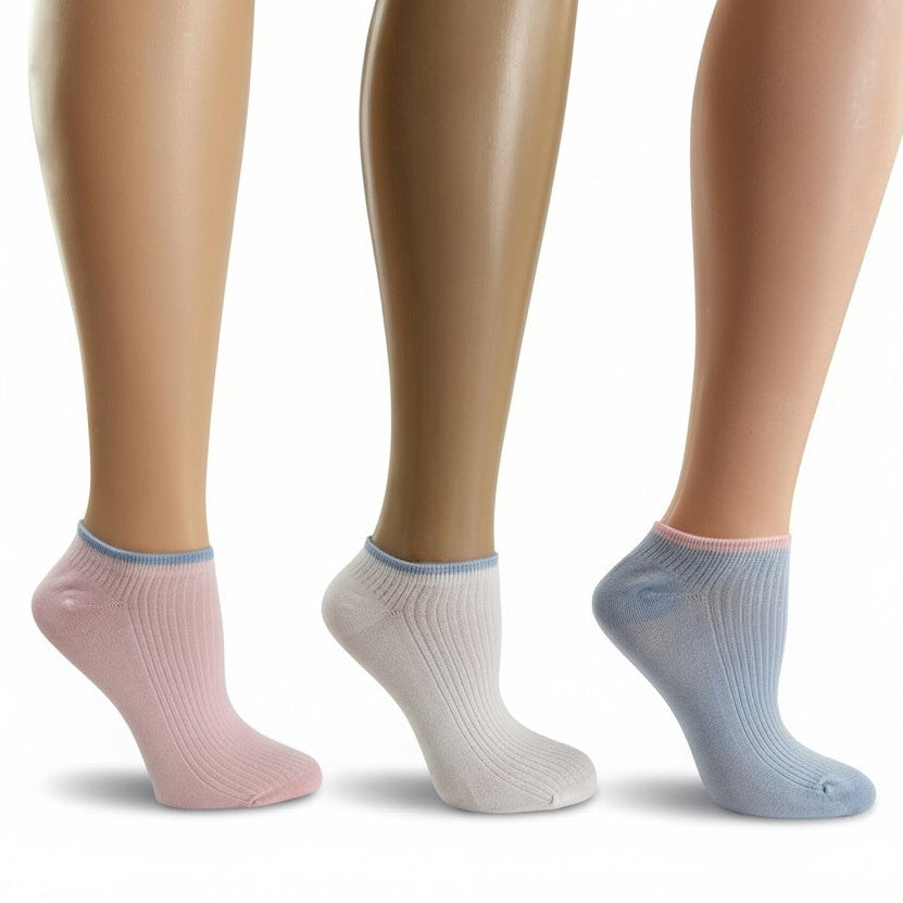 Women's Ankle Socks - Colorful and Comfortable, Silky Rayon - Great Warm Weather Socks