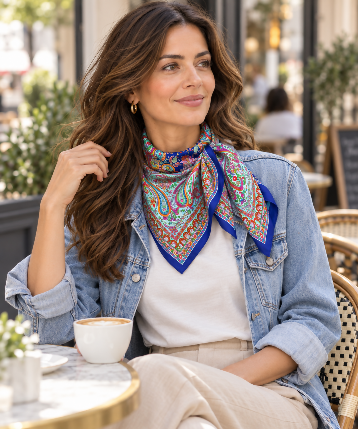 Women's Silky, Satin Twill Scarf Collection – Fashion Accessories in a Colorful 2-Piece Set