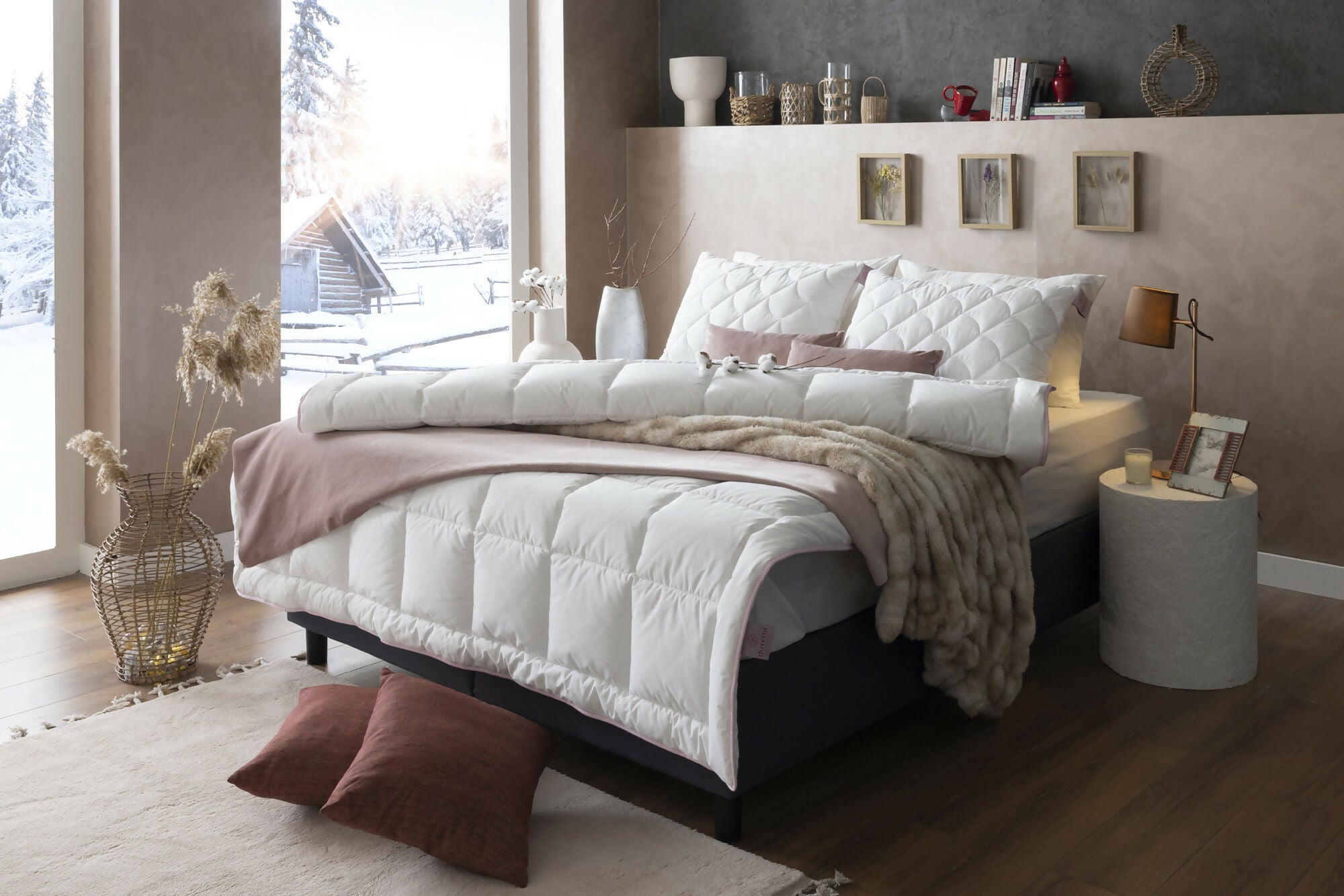 Duvetta 100% Cotton Comforter with Cotton Fabric Cover Premium Quality Cotton -All Season Useable- Duvet-Medium Weight Quilt (Queen U.S. Standard)