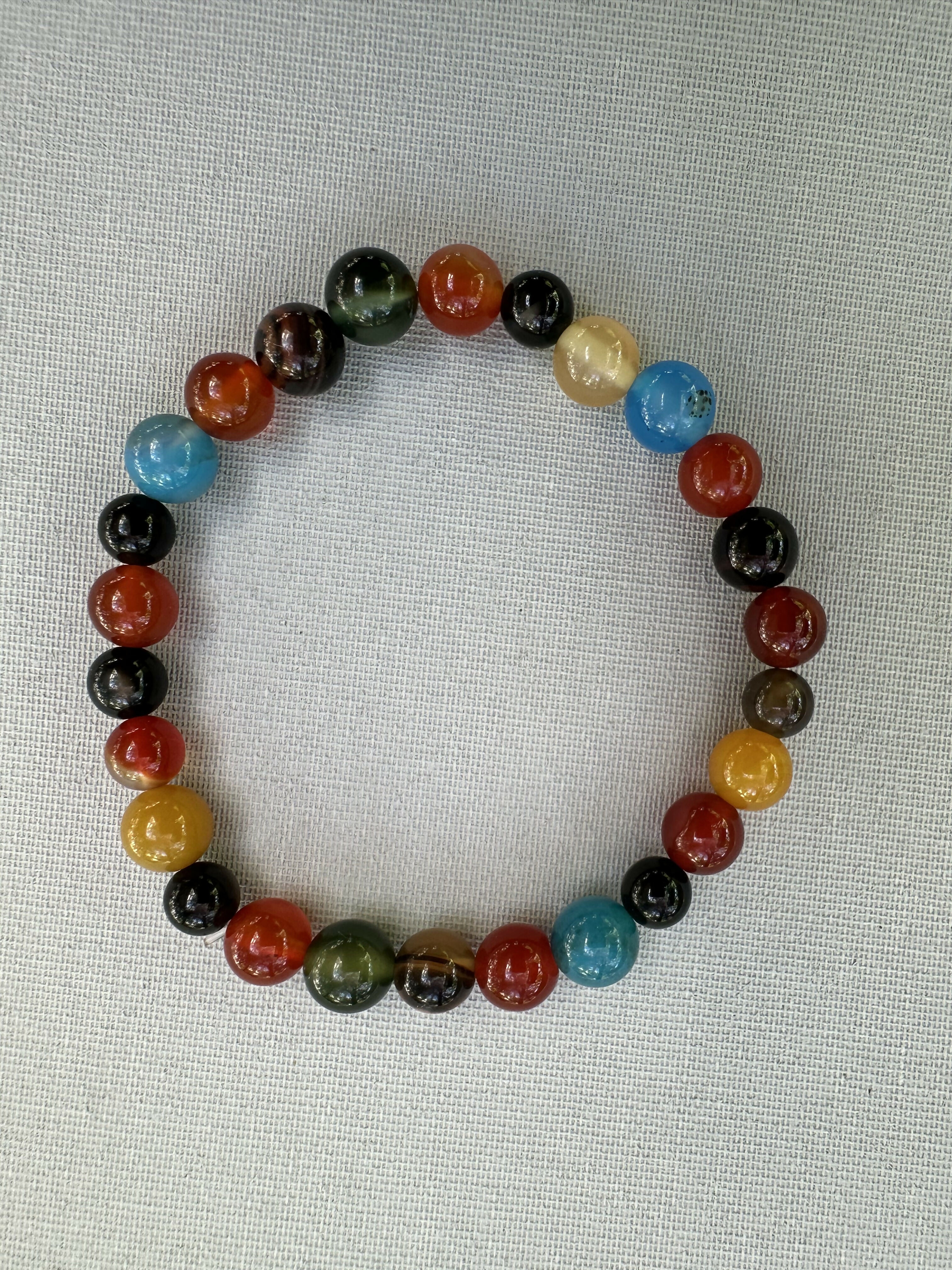 Agate Natural Stone Bracelet with Matching Necklace